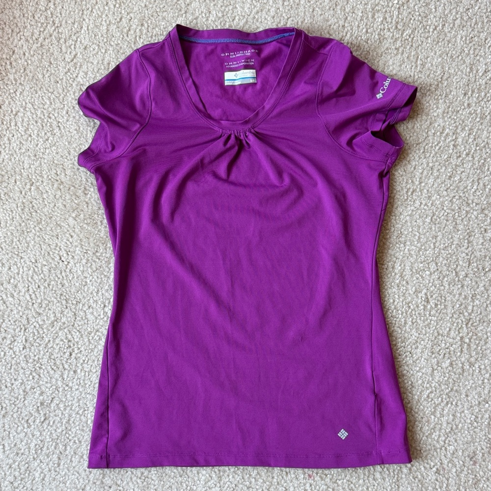 Columbia Women's Vivid Purple Short Sleeve Top
